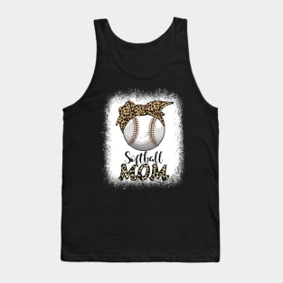 Leopard Baseball Softball Mom Baseball Lover Mother's Day Tank Top